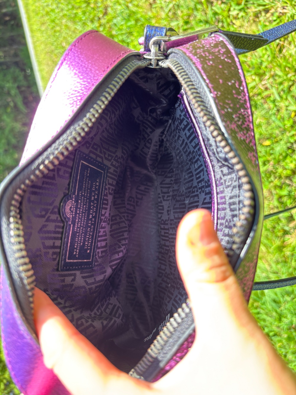 Kurt Geiger Rainbow Leather Crossbody Bag - Picture 8 of 17